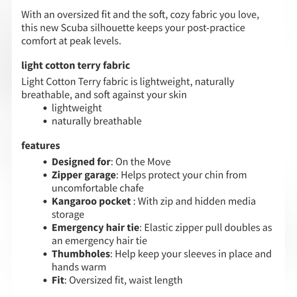 Lululemon Scuba Oversized Half-Zip Hoodie *Natural Ivory Size XL/XXL - Picture 16 of 16